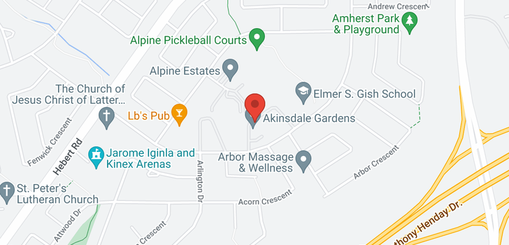 map of 32 AKINSDALE GD